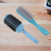 Heart Home Hair Brush | Bristles Brush | Hair Brush with Paddle | Sharp Hair Brush for Woman | Suitable For All Hair Types | TGX525..-C19BLE | Ice Blue & Blue